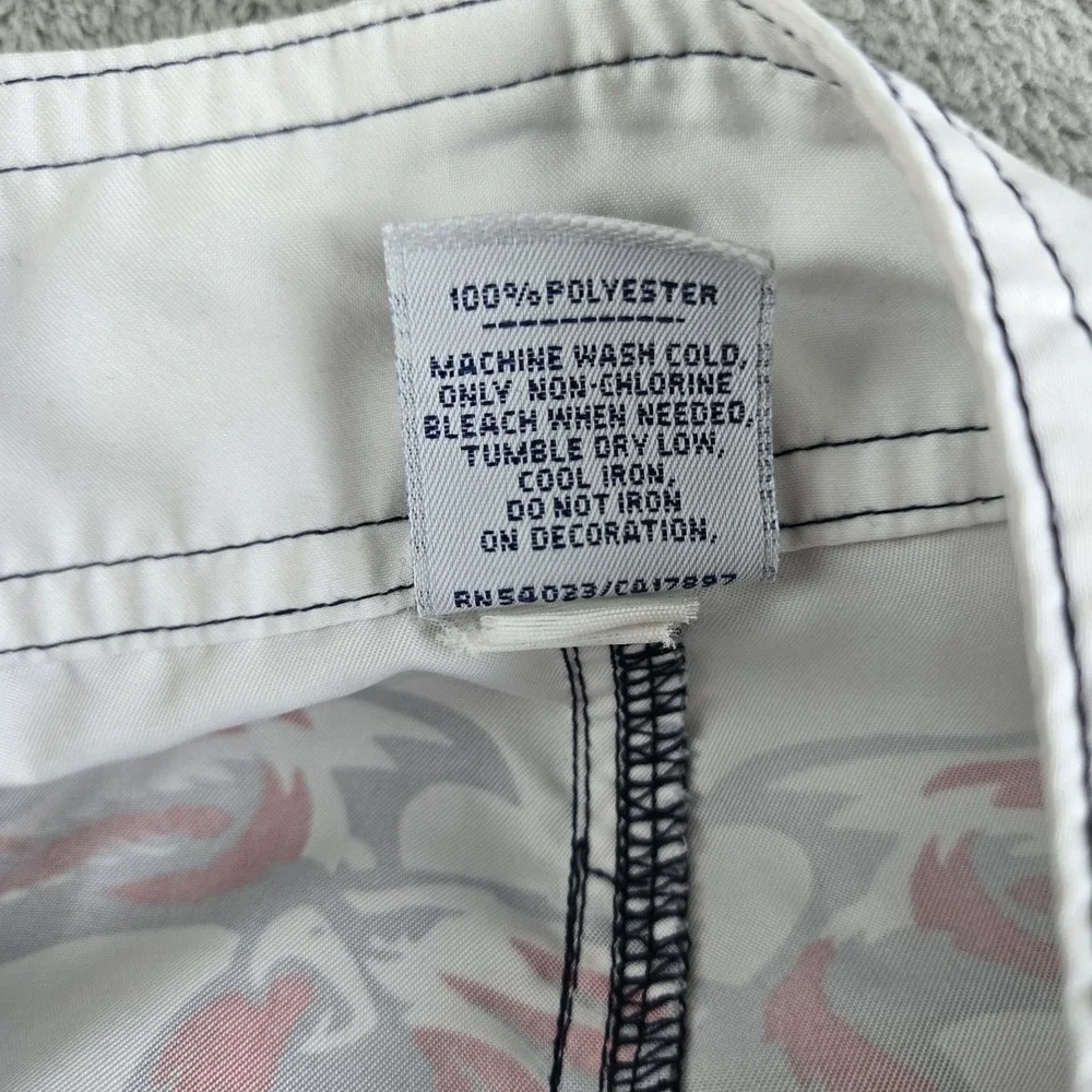 Old Navy Board Shorts Mens Large Navy Blue White Drawstring Swim Surf Heavy Duty